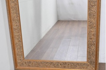 中古　六本木アピス(APIS)取り扱い　特大!!　華麗な装飾が引き立つアンティーク調ミラー　(R-087128)