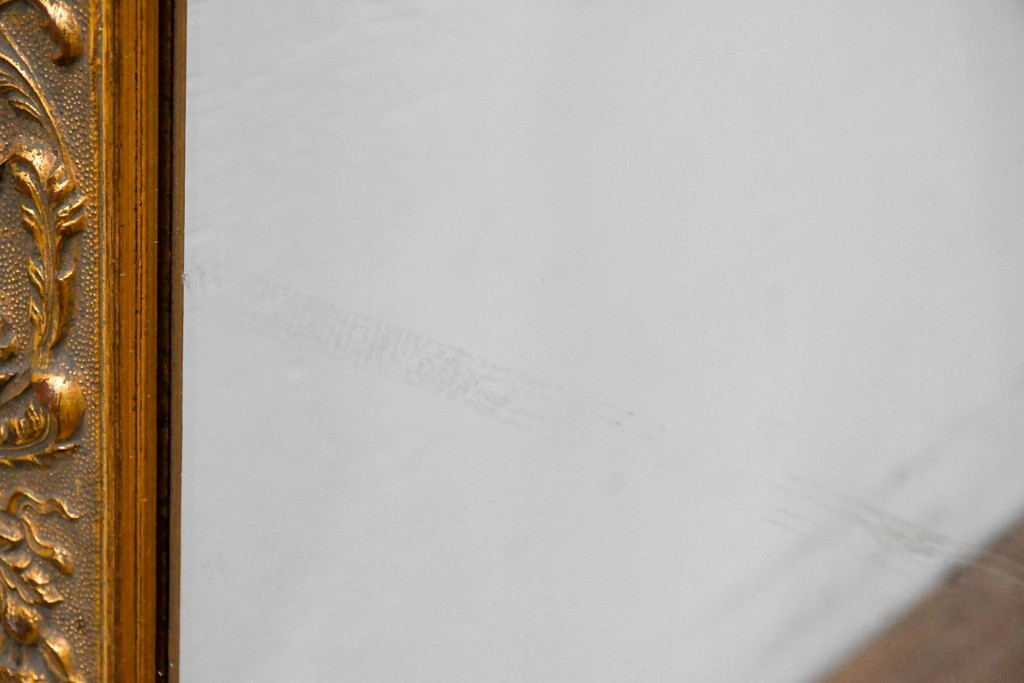 中古　六本木アピス(APIS)取り扱い　特大!!　華麗な装飾が引き立つアンティーク調ミラー　(R-087128)