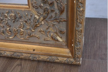 中古　六本木アピス(APIS)取り扱い　特大!!　華麗な装飾が引き立つアンティーク調ミラー　(R-087128)