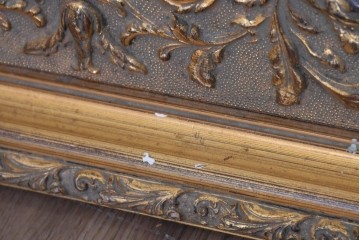 中古　六本木アピス(APIS)取り扱い　特大!!　華麗な装飾が引き立つアンティーク調ミラー　(R-087128)