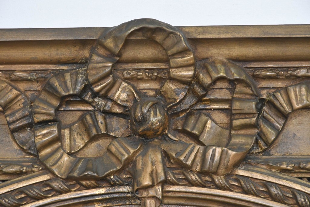 フランスアンティーク　高級品　優美な意匠が目を惹く特大サイズのミラー　(R-087129)