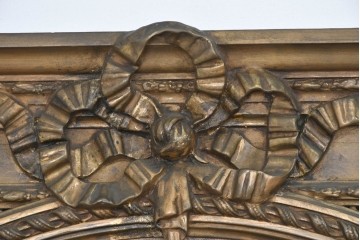 フランスアンティーク　高級品　優美な意匠が目を惹く特大サイズのミラー　(R-087129)