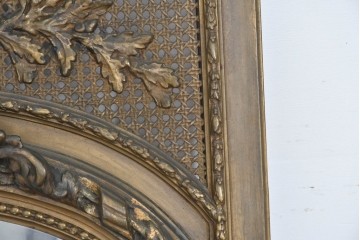 フランスアンティーク　高級品　優美な意匠が目を惹く特大サイズのミラー　(R-087129)