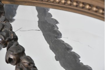 フランスアンティーク　高級品　優美な意匠が目を惹く特大サイズのミラー　(R-087129)