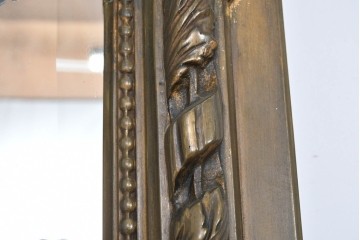 フランスアンティーク　高級品　優美な意匠が目を惹く特大サイズのミラー　(R-087129)