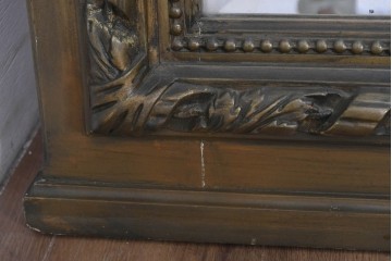 フランスアンティーク　高級品　優美な意匠が目を惹く特大サイズのミラー　(R-087129)