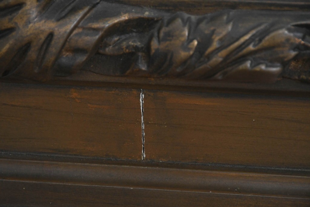 フランスアンティーク　高級品　優美な意匠が目を惹く特大サイズのミラー　(R-087129)