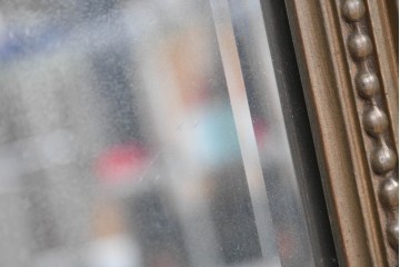 フランスアンティーク　高級品　優美な意匠が目を惹く特大サイズのミラー　(R-087129)