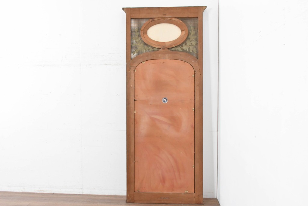 フランスアンティーク　高級品　優美な意匠が目を惹く特大サイズのミラー　(R-087129)