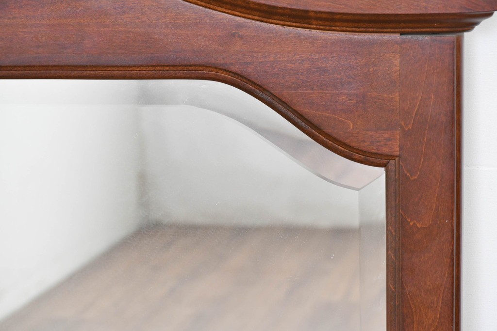 アメリカヴィンテージ　優美なシルエットのウォールミラー　(R-087130)