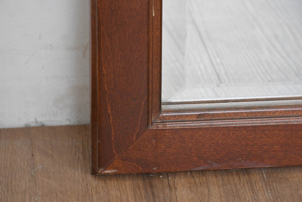 アメリカヴィンテージ　優美なシルエットのウォールミラー　(R-087130)