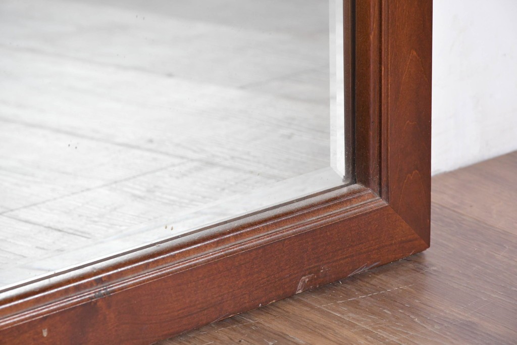 アメリカヴィンテージ　優美なシルエットのウォールミラー　(R-087130)