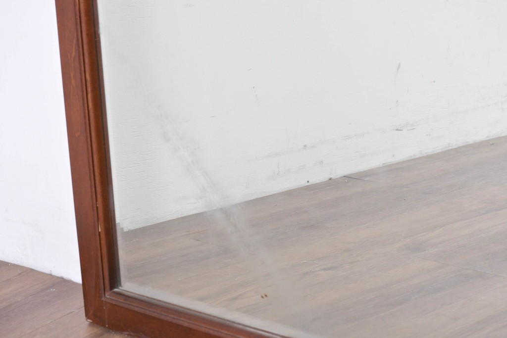 アメリカヴィンテージ　優美なシルエットのウォールミラー　(R-087130)