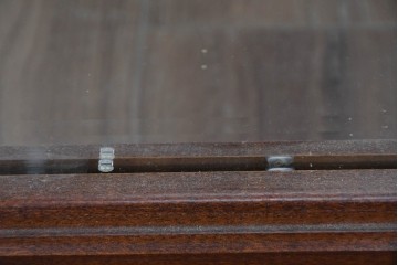 アメリカヴィンテージ　優美なシルエットのウォールミラー　(R-087130)