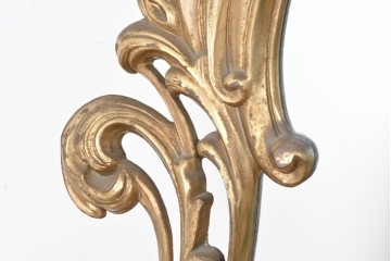 イタリアヴィンテージ　最高級　真鍮製　細部まで凝った造りが魅力的な特大スタンドミラー　(R-087131)