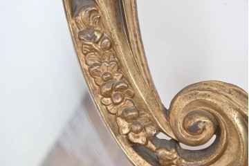 イタリアヴィンテージ　最高級　真鍮製　細部まで凝った造りが魅力的な特大スタンドミラー　(R-087131)