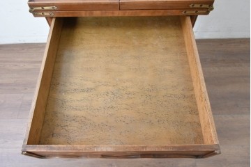 フランスアンティーク　希少!!　エミール・ガレ(Emile Galle)サイン入り　アザミの象嵌細工が施されたバタフライテーブル　(R-087134)