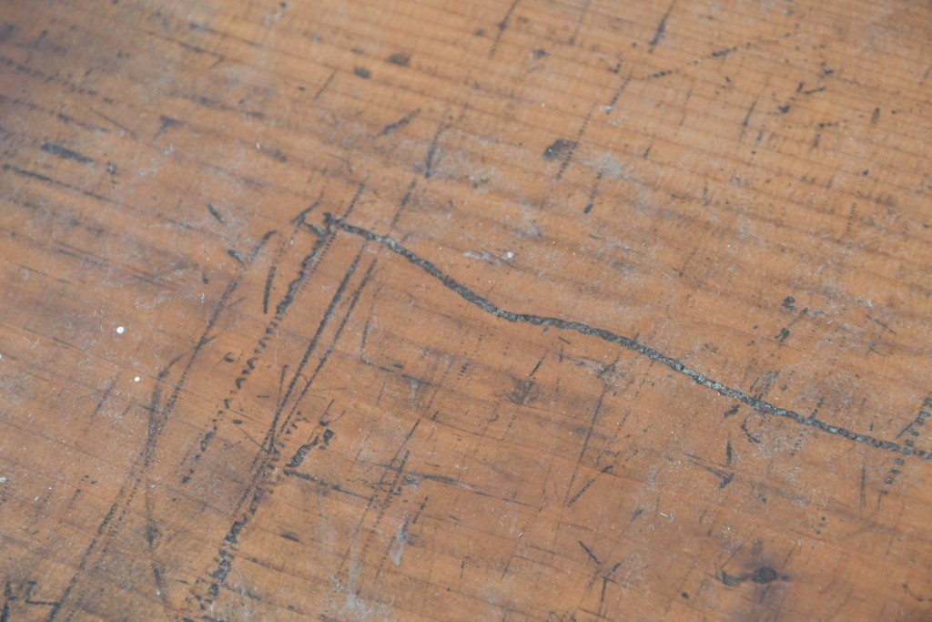 和製アンティーク　前面欅(ケヤキ)材　美しい杢目の帳場箪笥　(R-087136)