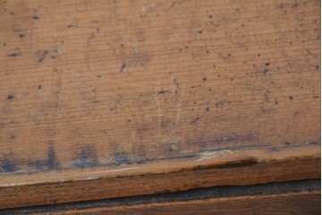 和製アンティーク　前面欅(ケヤキ)材　美しい杢目の帳場箪笥　(R-087136)