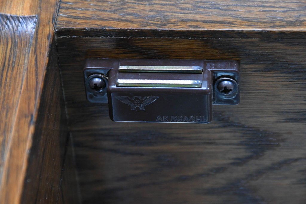 中古　美品　良品　三越家具(現カントリーハウス)　意匠ガラスが素敵なキュリオケース　(R-087139)