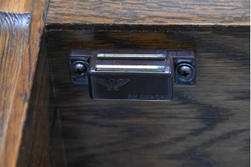 中古　美品　良品　三越家具(現カントリーハウス)　意匠ガラスが素敵なキュリオケース　(R-087139)