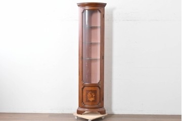 中古　ヨーロッパ　象嵌入りキュリオケース　(R-087140)