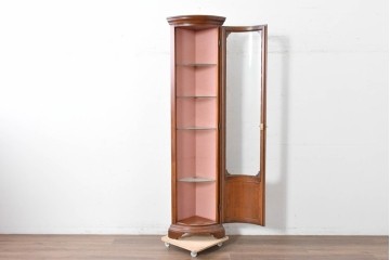 中古　ヨーロッパ　象嵌入りキュリオケース　(R-087140)