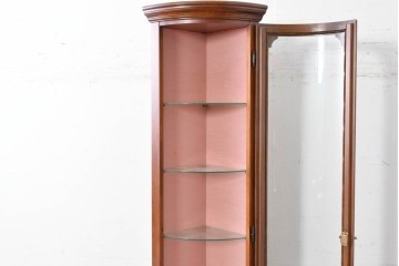 中古　ヨーロッパ　象嵌入りキュリオケース　(R-087140)