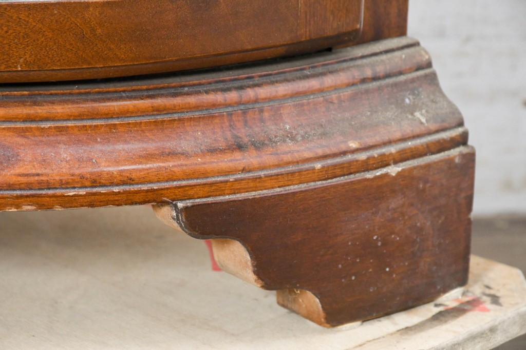 中古　ヨーロッパ　象嵌入りキュリオケース　(R-087140)