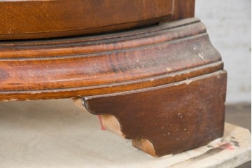 中古　ヨーロッパ　象嵌入りキュリオケース　(R-087140)