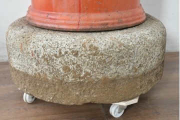 【簡易リペア限定品】　和製ヴィンテージ　当時物　コレクションやオブジェにおすすめ!!　昭和レトロな丸型郵便ポスト　(R-087141)