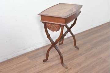 フランスアンティーク　希少!!　エミール・ガレ(Emile Galle)　草花モチーフの象嵌細工が彩るアール・ヌーヴォー様式のドレッシングテーブル　(R-087142)