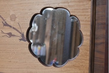 フランスアンティーク　希少!!　エミール・ガレ(Emile Galle)　草花モチーフの象嵌細工が彩るアール・ヌーヴォー様式のドレッシングテーブル　(R-087142)