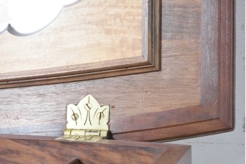 フランスアンティーク　希少!!　エミール・ガレ(Emile Galle)　草花モチーフの象嵌細工が彩るアール・ヌーヴォー様式のドレッシングテーブル　(R-087142)