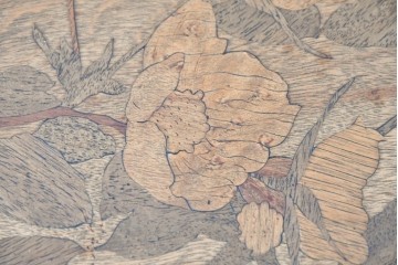 フランスアンティーク　希少!!　エミール・ガレ(Emile Galle)　草花モチーフの象嵌細工が彩るアール・ヌーヴォー様式のドレッシングテーブル　(R-087142)