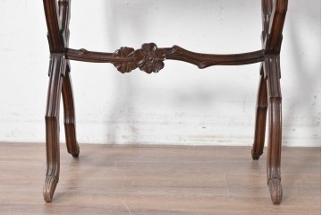 フランスアンティーク　希少!!　エミール・ガレ(Emile Galle)　草花モチーフの象嵌細工が彩るアール・ヌーヴォー様式のドレッシングテーブル　(R-087142)
