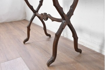 フランスアンティーク　希少!!　エミール・ガレ(Emile Galle)　草花モチーフの象嵌細工が彩るアール・ヌーヴォー様式のドレッシングテーブル　(R-087142)