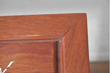 ヴィンテージ家具　民芸家具　花梨(カリン)材　螺鈿象嵌が目を引くサイドテーブル　(R-087148)