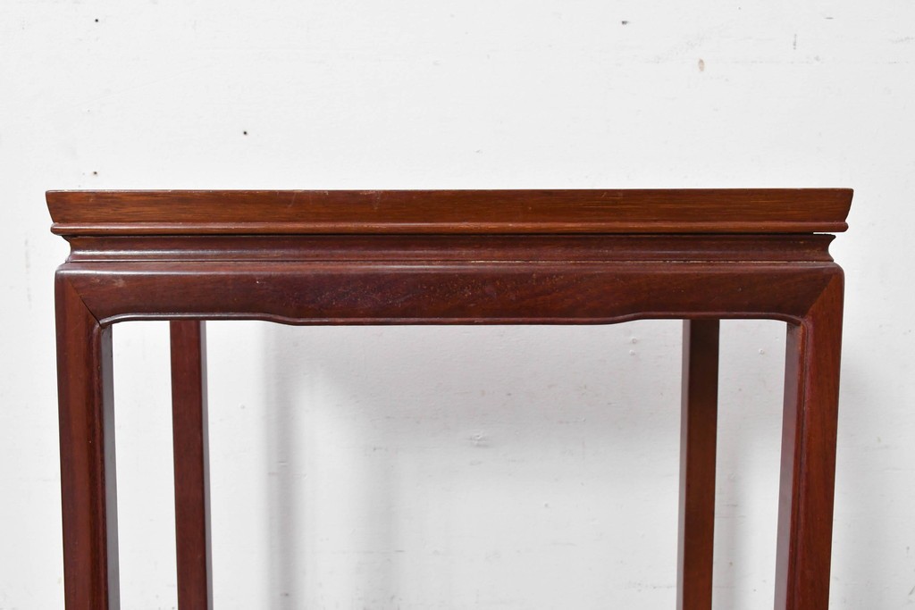 ヴィンテージ家具　民芸家具　花梨(カリン)材　螺鈿象嵌が目を引くサイドテーブル　(R-087148)