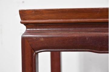 ヴィンテージ家具　民芸家具　花梨(カリン)材　螺鈿象嵌が目を引くサイドテーブル　(R-087148)