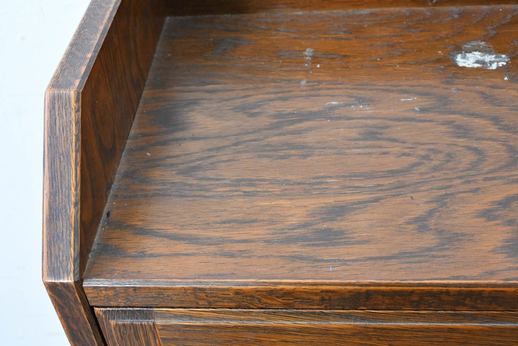 中古　美品　三越家具(現カントリーハウス)　Brugge(ブルージュ)　ステンドグラス入り扉が印象的なサイドキャビネット　(R-087150)