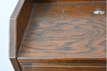 中古　美品　三越家具(現カントリーハウス)　Brugge(ブルージュ)　ステンドグラス入り扉が印象的なサイドキャビネット　(R-087150)