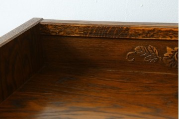 中古　美品　三越家具(現カントリーハウス)　Brugge(ブルージュ)　ステンドグラス入り扉が印象的なサイドキャビネット　(R-087150)