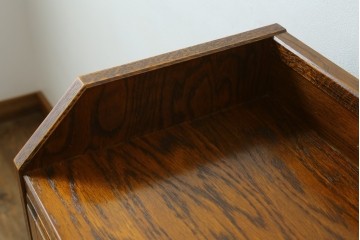 中古　美品　三越家具(現カントリーハウス)　Brugge(ブルージュ)　ステンドグラス入り扉が印象的なサイドキャビネット　(R-087150)