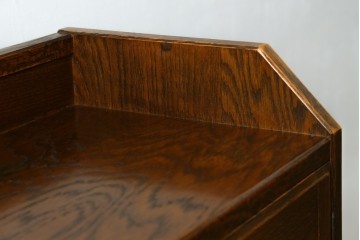 中古　美品　三越家具(現カントリーハウス)　Brugge(ブルージュ)　ステンドグラス入り扉が印象的なサイドキャビネット　(R-087150)