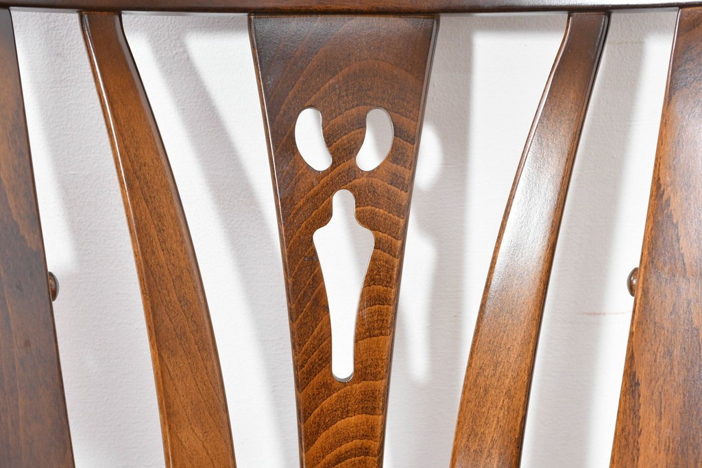 中古　美品　カリモク家具(karimoku)　コロニアルシリーズ　CC1834NK　回転式アームチェア2脚セット　定価(2脚合計)約13万円　(R-087186)