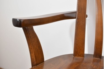 中古　美品　カリモク家具(karimoku)　コロニアルシリーズ　CC1834NK　回転式アームチェア2脚セット　定価(2脚合計)約13万円　(R-087186)