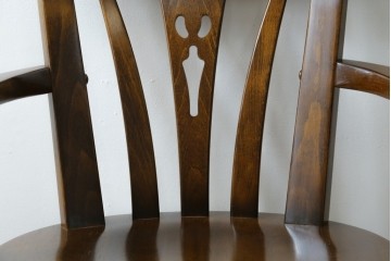 中古　美品　カリモク家具(karimoku)　コロニアルシリーズ　CC1834NK　回転式アームチェア2脚セット　定価(2脚合計)約13万円　(R-087186)