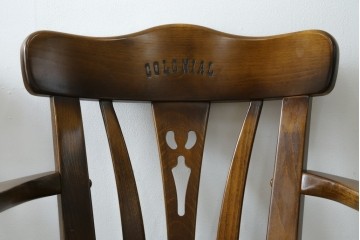 中古　美品　カリモク家具(karimoku)　コロニアルシリーズ　CC1834NK　回転式アームチェア2脚セット　定価(2脚合計)約13万円　(R-087186)