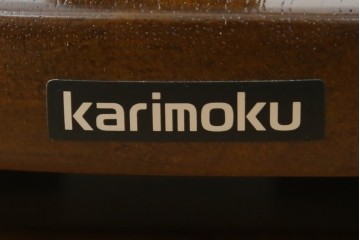 中古　美品　カリモク家具(karimoku)　コロニアルシリーズ　CC1834NK　回転式アームチェア2脚セット　定価(2脚合計)約13万円　(R-087186)